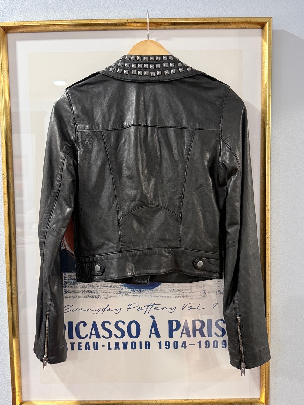 Trouvé Bikercore Studded Leather Jacket XS - Picture 4 of 6